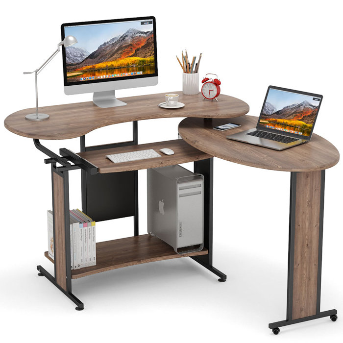 Ebern Designs Strasburg Reversible LShaped Desk & Reviews Wayfair